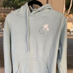 light blue hoodie